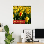 Geel TulpenPoster Poster (Thuiskantoor)