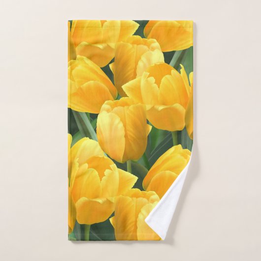 Geel Tulpenveld Bad Handdoek (Handdoek)