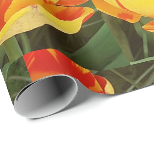 Geel tulppapier cadeaupapier (Rol Hoek)