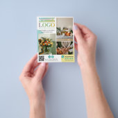 Geel Turquoise Cirkels Logo Foto's Promotioneel Flyer (Hand)