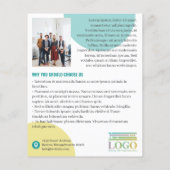 Geel Turquoise Cirkels Logo Foto's Promotioneel Flyer (Achterkant)