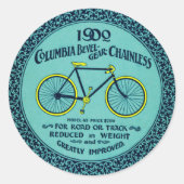  Geel Turquoise Columbia Fiets Sticker (Voorkant)