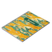 Geel Turquoise Japanse Oceaan Golven Traditioneel Notitieboek (Linkerzijde)