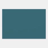 Geel Turquoise Solid Waterverf Floral Pattern Inpakpapier Vel (Voorkant 3)