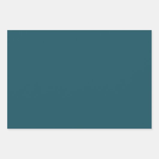 Geel Turquoise Solid Waterverf Floral Pattern Inpakpapier Vel (Voorkant 3)