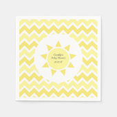 Geel U bent mijn zonneschijn themafeest Servetten (Voorkant)