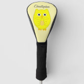 Geel Uilontwerp Golfheadcover (Voorkant)