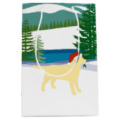 Geel Uitzicht van de Eerste Kerstwinter van de Lab Medium Cadeauzakje (Voorkant)