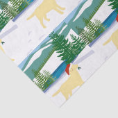 Geel Uitzicht van de Eerste Kerstwinter van de Lab Tissuepapier (Detail)