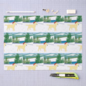 Geel Uitzicht van de Eerste Kerstwinter van de Lab Tissuepapier (Craft)