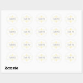 Geel v2 Fancy ornamental Hartelijk dank Stickers (Vel)