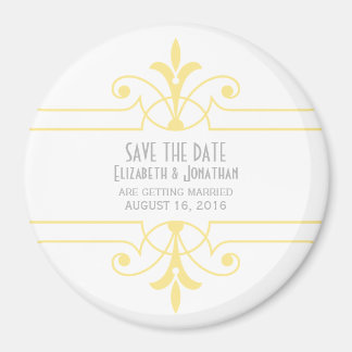 Geel v2 Fancy Ornamental sparen de Magneet van de 