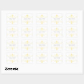 Geel v2 Fancy sierweddenschappen Vierkante Sticker (Vel)