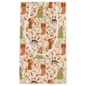 Geel Vakantie Huisdieren Patroon Klein Cadeauzakje (Voorkant)