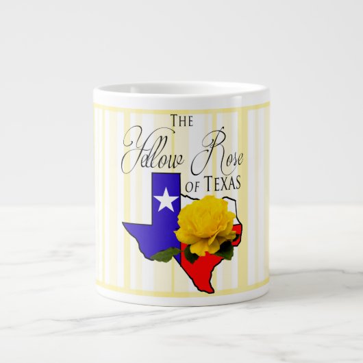 GEEL VAN TEXAS JUMBO 20 OZ. KOFFIE/SOUP MUG GROTE KOFFIEKOP (Voorkant)