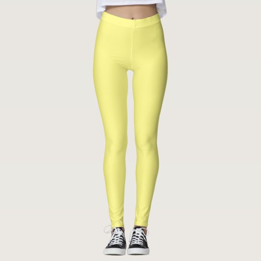 Geel vast, lichtmedium, leggings (Voorkant)