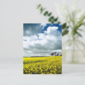 Geel veld briefkaart (Staand voorkant)