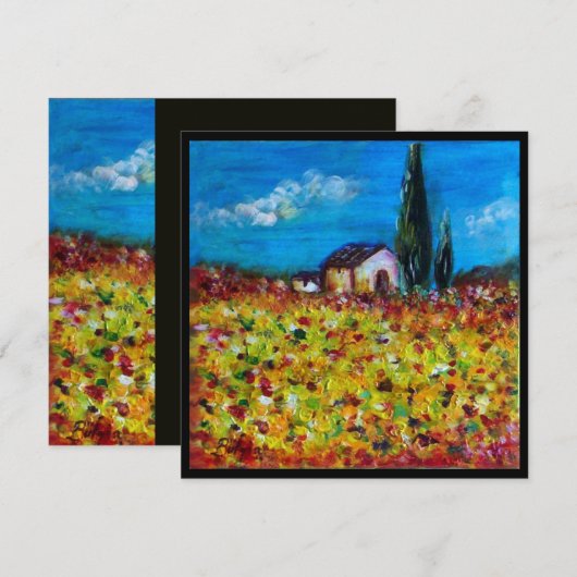 GEEL VELD KAART (Voorkant / Achterkant)