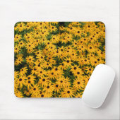 Geel veld van Daisies - Daisy Mousepad Muismat (Met muis)