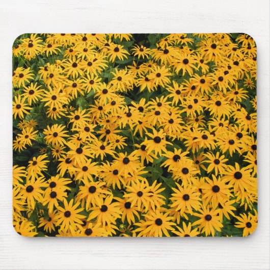 Geel veld van Daisies - Daisy Mousepad Muismat (Voorkant)