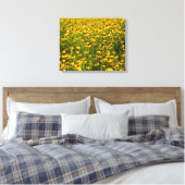 Geel veld Wildbloemen Fotocanvas Canvas Afdruk (Insitu (Slaapkamer))