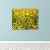 Geel veld Wildbloemen Fotocanvas Canvas Afdruk (Insitu (Houten vloer))