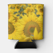 Geel veld Zonnebloemen Foto Blikjeskoeler (Voorkant)