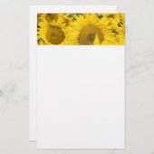 Geel veld Zonnebloemen Foto Briefpapier (Voorkant / Achterkant)