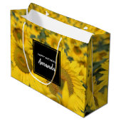 Geel veld Zonnebloemen Foto Groot Cadeauzakje (Voorkant Gekanteld)