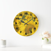 Geel veld Zonnebloemen Foto Grote Klok (Huis)