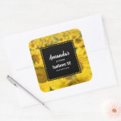 Geel veld Zonnebloemen Foto Kitchen Vierkante Sticker (Envelop)