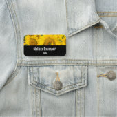 Geel veld Zonnebloemen Foto Naamplaatje (In situ)