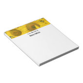 Geel veld Zonnebloemen Foto Notitieblok (Schuin)