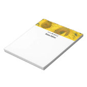 Geel veld Zonnebloemen Foto Notitieblok (Linkerzijde)