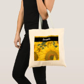 Geel veld Zonnebloemen Foto Tote Bag (Voorkant (product))
