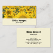 Geel veld Zonnebloemen Foto Visitekaartje (Voorkant / Achterkant)