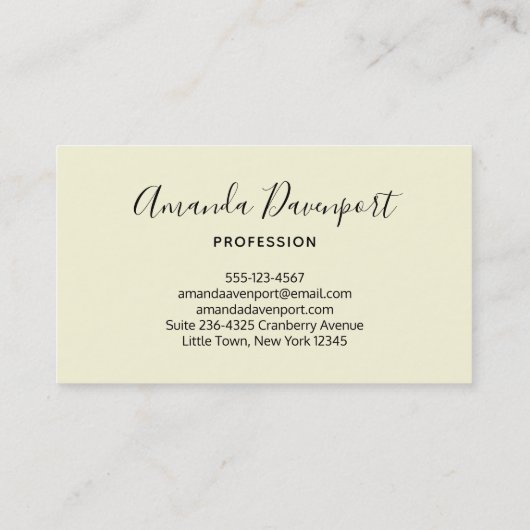 Geel veld Zonnebloemen Foto Visitekaartje (Achterkant)