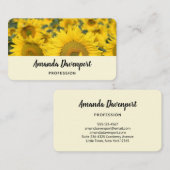 Geel veld Zonnebloemen Foto Visitekaartje (Voorkant / Achterkant)