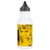 Geel veld Zonnebloemen Foto Waterfles (Rechts)