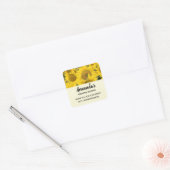 Geel veld zonnebloemen Fotografie Business Vierkante Sticker (Envelop)