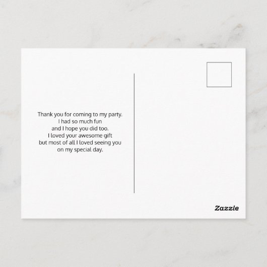 Geel veld Zonnebloemen Hartelijk dank Briefkaart (Achterkant)