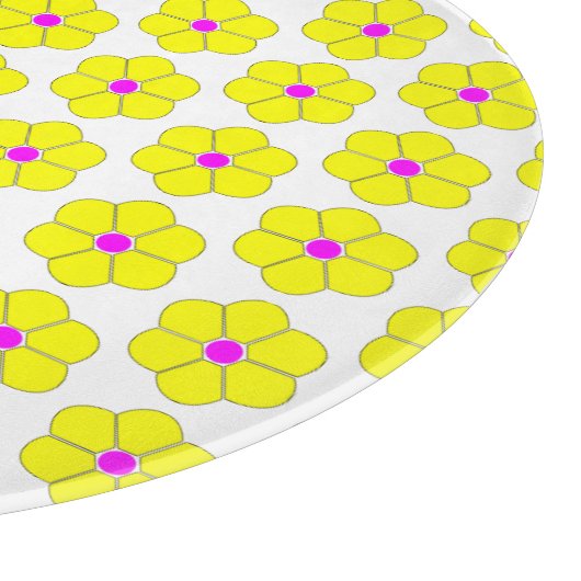 Geel ventilatorontwerp snijplank (Hoek)