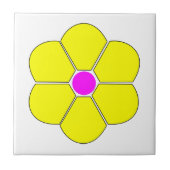 Geel ventilatorontwerp tegeltje (Voorkant)