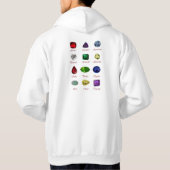 Geel ventilatorpatroon hoodie (Achterkant)