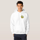 Geel ventilatorpatroon hoodie (Voorkant volledig)