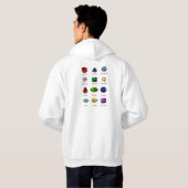 Geel ventilatorpatroon hoodie (Achterkant volledig)