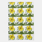 Geel ventilatorpatroon Natuur Theedoek (Verticaal)