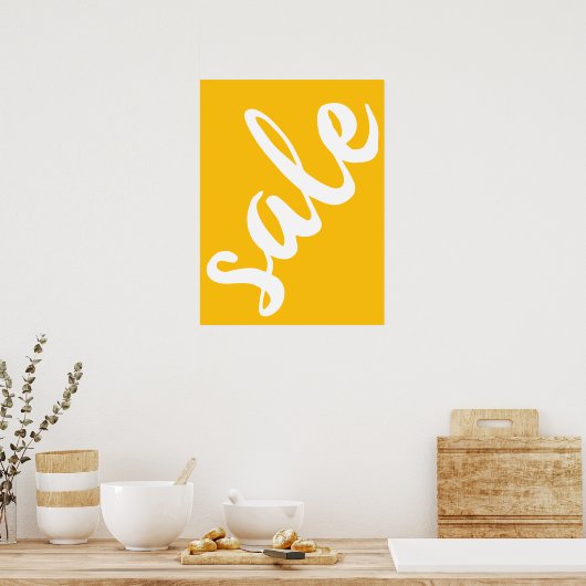 Geel Verkoopteken, 18x24 Spring Summer Season Sale Poster (Keuken)