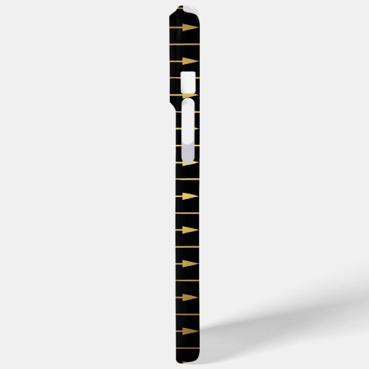 Geel verloop en zwart pijlpatroon Case-Mate iPhone case (Achterkant / Links)