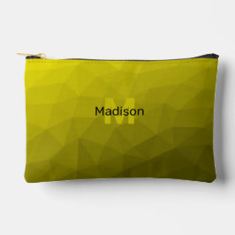 Geel verloop geometrisch mesh patroon Monogram Etui